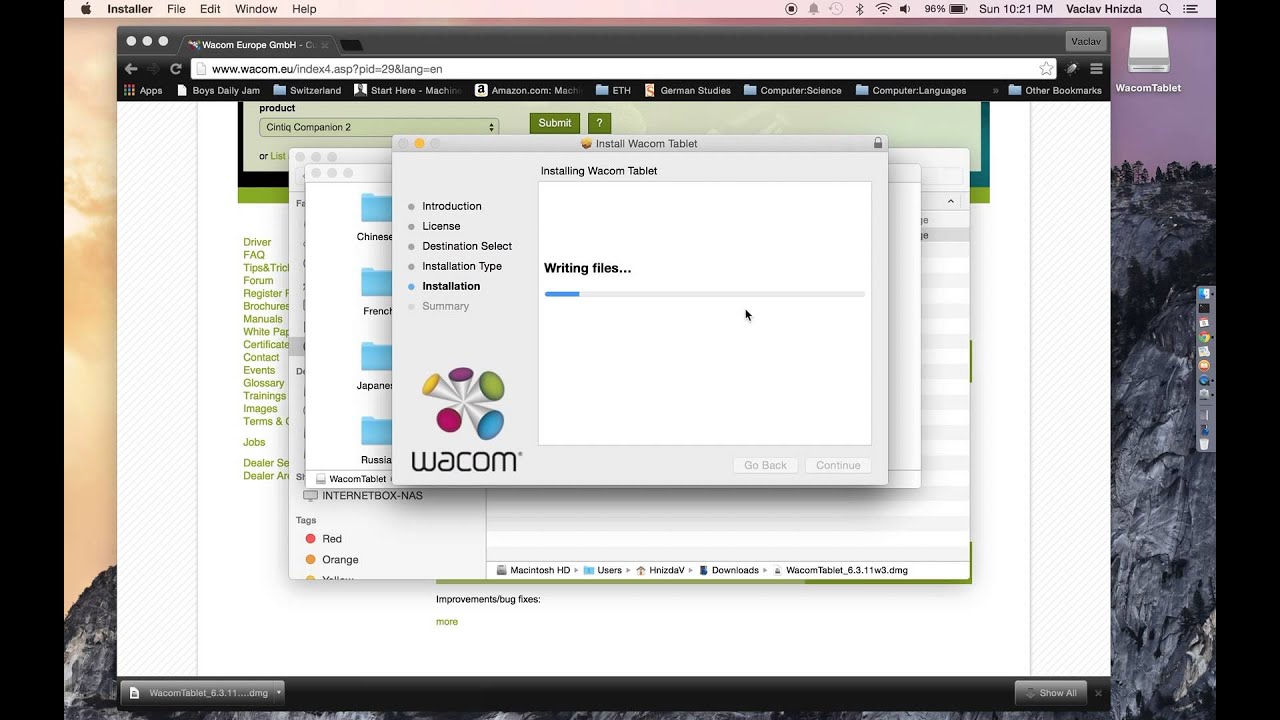 wacom driver for mac os x 10.9.5